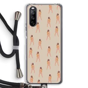 CaseCompany You're so golden: Sony Sony Xperia 10 III Transparant Hoesje met koord