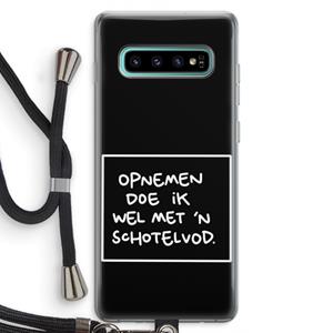 CaseCompany Schotelvod: Samsung Galaxy S10 Plus Transparant Hoesje met koord