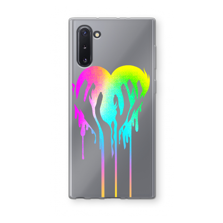 CaseCompany Hold My Heart: Samsung Galaxy Note 10 Transparant Hoesje