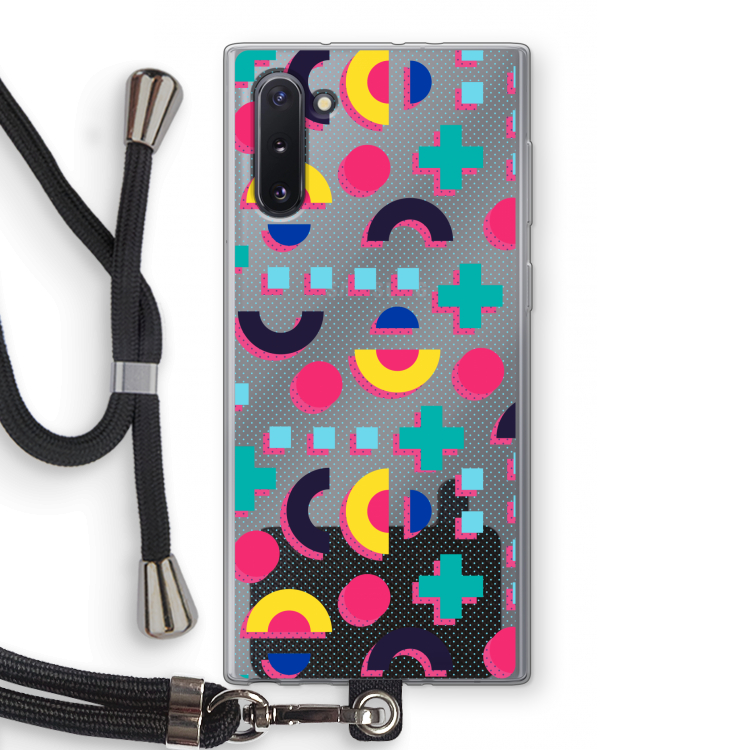 CaseCompany 8-bit N°2: Samsung Galaxy Note 10 Transparant Hoesje met koord