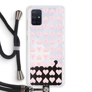 CaseCompany Ass 'n Titties: Samsung Galaxy A71 Transparant Hoesje met koord