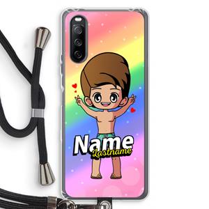CaseCompany Chibi Maker man: Sony Sony Xperia 10 III Transparant Hoesje met koord