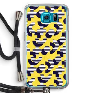 CaseCompany 8-bit N°3: Samsung Galaxy S6 Transparant Hoesje met koord