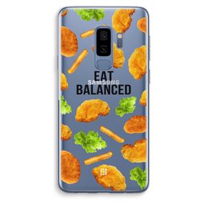 CaseCompany Eat Balanced: Samsung Galaxy S9 Plus Transparant Hoesje