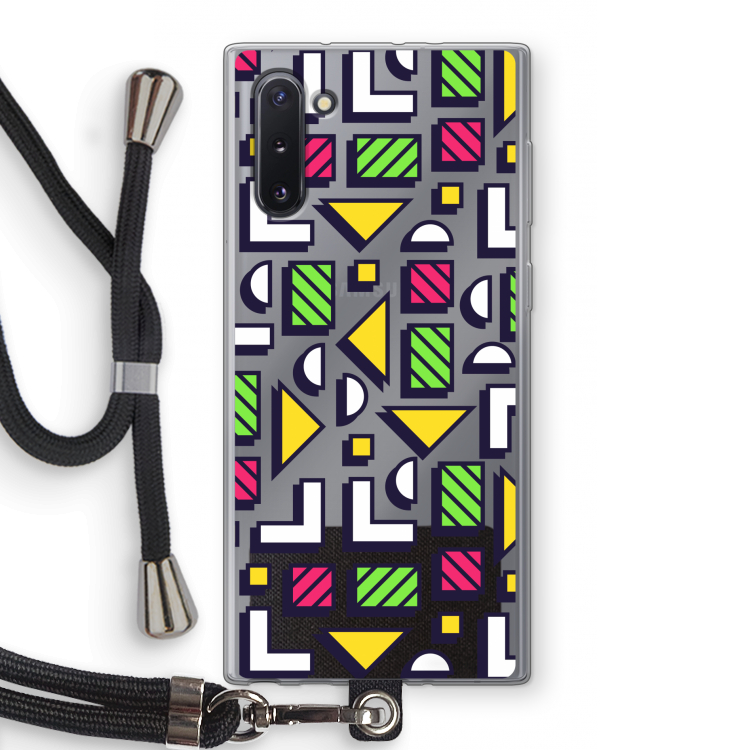 CaseCompany 8-bit N°4: Samsung Galaxy Note 10 Transparant Hoesje met koord