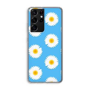CaseCompany Margrietjes: Samsung Galaxy S21 Ultra Transparant Hoesje
