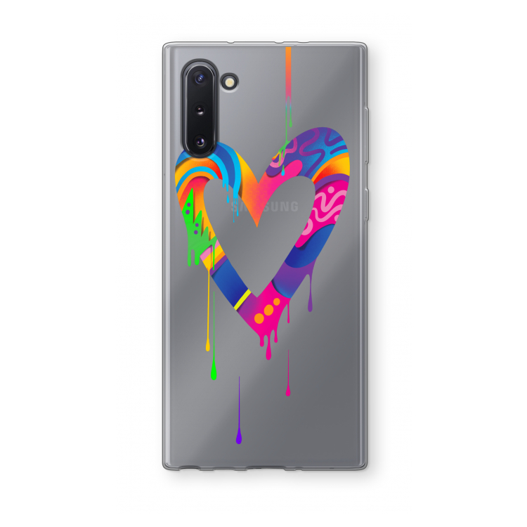CaseCompany Melts My Heart: Samsung Galaxy Note 10 Transparant Hoesje