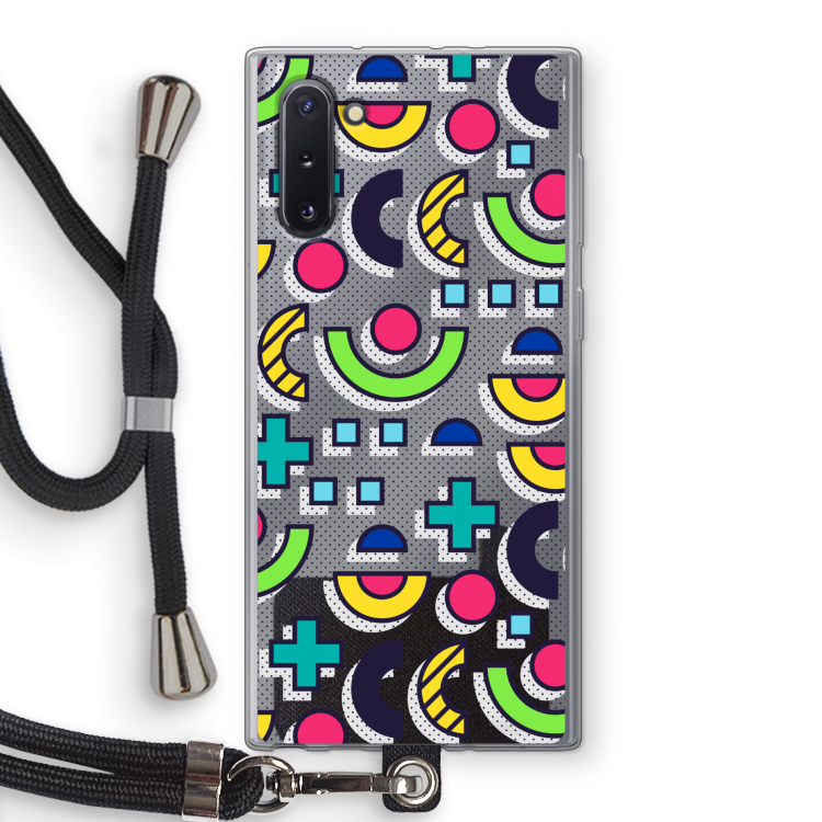 CaseCompany 8-bit N°6: Samsung Galaxy Note 10 Transparant Hoesje met koord