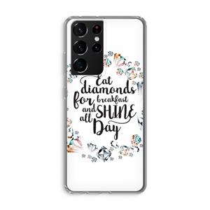 CaseCompany Diamonds: Samsung Galaxy S21 Ultra Transparant Hoesje