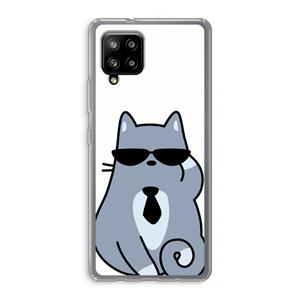 CaseCompany Cool cat: Samsung Galaxy A42 5G Transparant Hoesje