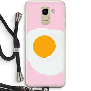 CaseCompany Sunny side up: Samsung Galaxy J6 (2018) Transparant Hoesje met koord