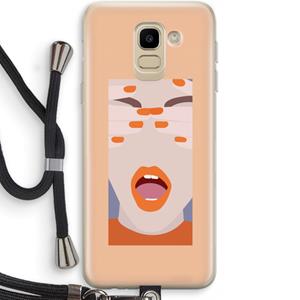 CaseCompany Surprise: Samsung Galaxy J6 (2018) Transparant Hoesje met koord