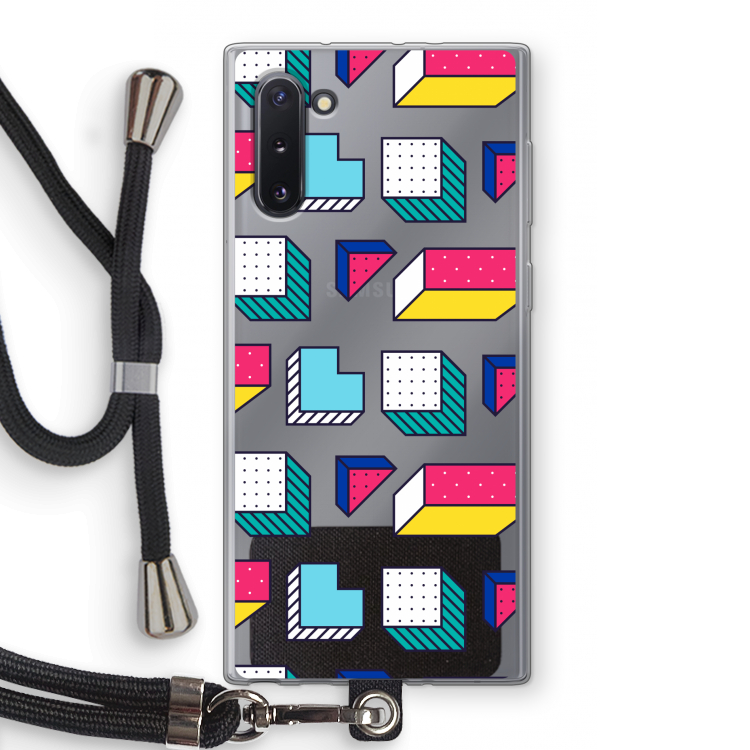 CaseCompany 8-bit N°7: Samsung Galaxy Note 10 Transparant Hoesje met koord