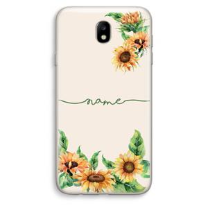 CaseCompany Zonnebloemen: Samsung Galaxy J7 (2017) Transparant Hoesje