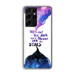CaseCompany Stars quote: Samsung Galaxy S21 Ultra Transparant Hoesje