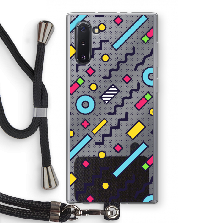 CaseCompany 8-bit N°8: Samsung Galaxy Note 10 Transparant Hoesje met koord