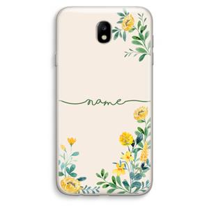 CaseCompany Gele bloemen: Samsung Galaxy J7 (2017) Transparant Hoesje