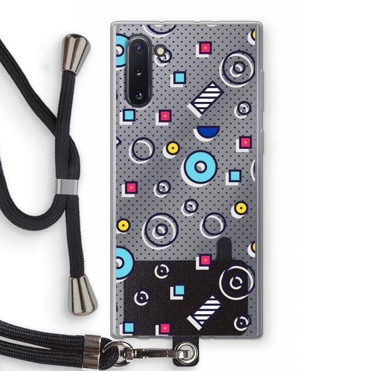 CaseCompany 8-bit N°9: Samsung Galaxy Note 10 Transparant Hoesje met koord
