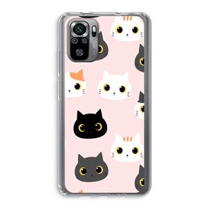 CaseCompany Katten: Xiaomi Redmi Note 10S Transparant Hoesje