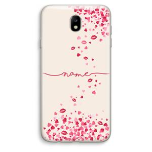 CaseCompany Hartjes en kusjes: Samsung Galaxy J7 (2017) Transparant Hoesje