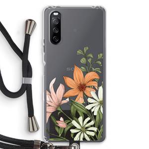 CaseCompany Floral bouquet: Sony Sony Xperia 10 III Transparant Hoesje met koord