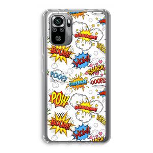 CaseCompany Pow Smack: Xiaomi Redmi Note 10S Transparant Hoesje