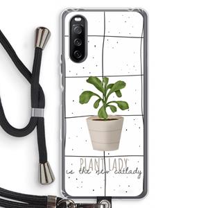CaseCompany Kamerplant op vensterruit: Sony Sony Xperia 10 III Transparant Hoesje met koord
