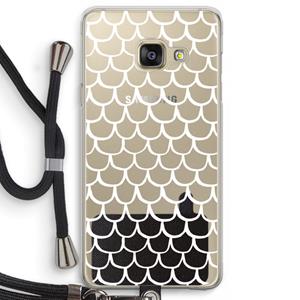 CaseCompany Dakpannetjes: Samsung Galaxy A3 (2016) Transparant Hoesje met koord