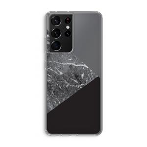 CaseCompany Combinatie marmer: Samsung Galaxy S21 Ultra Transparant Hoesje