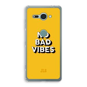 CaseCompany No Bad Vibes: Sony Xperia XZ2 Compact Transparant Hoesje