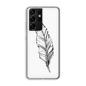 CaseCompany Pluim: Samsung Galaxy S21 Ultra Transparant Hoesje