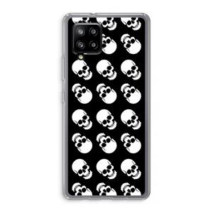 CaseCompany Musketon Skulls: Samsung Galaxy A42 5G Transparant Hoesje