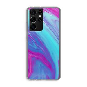 CaseCompany Zweverige regenboog: Samsung Galaxy S21 Ultra Transparant Hoesje