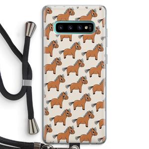CaseCompany Pony: Samsung Galaxy S10 Plus Transparant Hoesje met koord