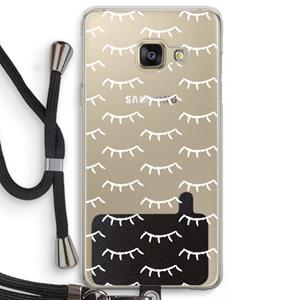 CaseCompany Wimpers: Samsung Galaxy A3 (2016) Transparant Hoesje met koord