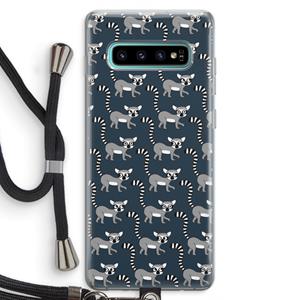 CaseCompany Makis: Samsung Galaxy S10 Plus Transparant Hoesje met koord