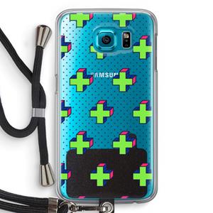 CaseCompany 8-bit N°10: Samsung Galaxy S6 Transparant Hoesje met koord