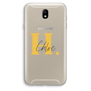 CaseCompany Amber Script: Samsung Galaxy J7 (2017) Transparant Hoesje