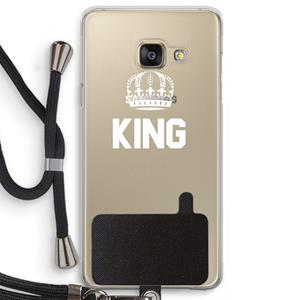 CaseCompany King zwart: Samsung Galaxy A3 (2016) Transparant Hoesje met koord
