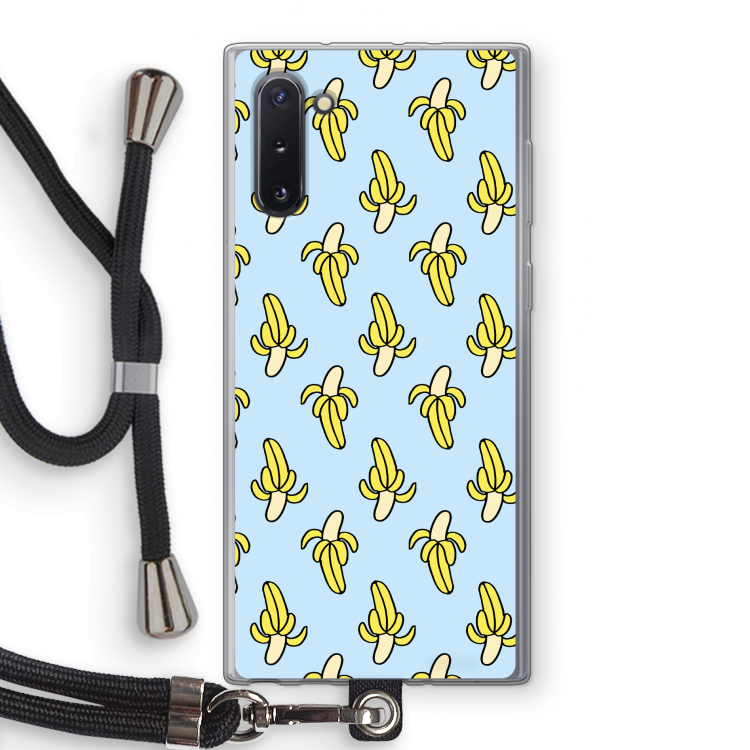 CaseCompany Bananas: Samsung Galaxy Note 10 Transparant Hoesje met koord