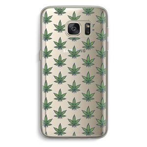 CaseCompany Weed: Samsung Galaxy S7 Transparant Hoesje