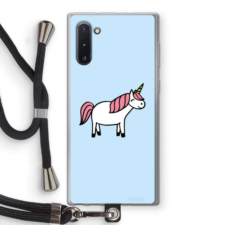 CaseCompany Eenhoorn: Samsung Galaxy Note 10 Transparant Hoesje met koord
