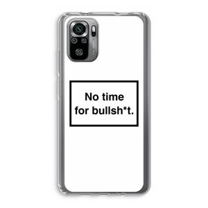 CaseCompany No time: Xiaomi Redmi Note 10S Transparant Hoesje
