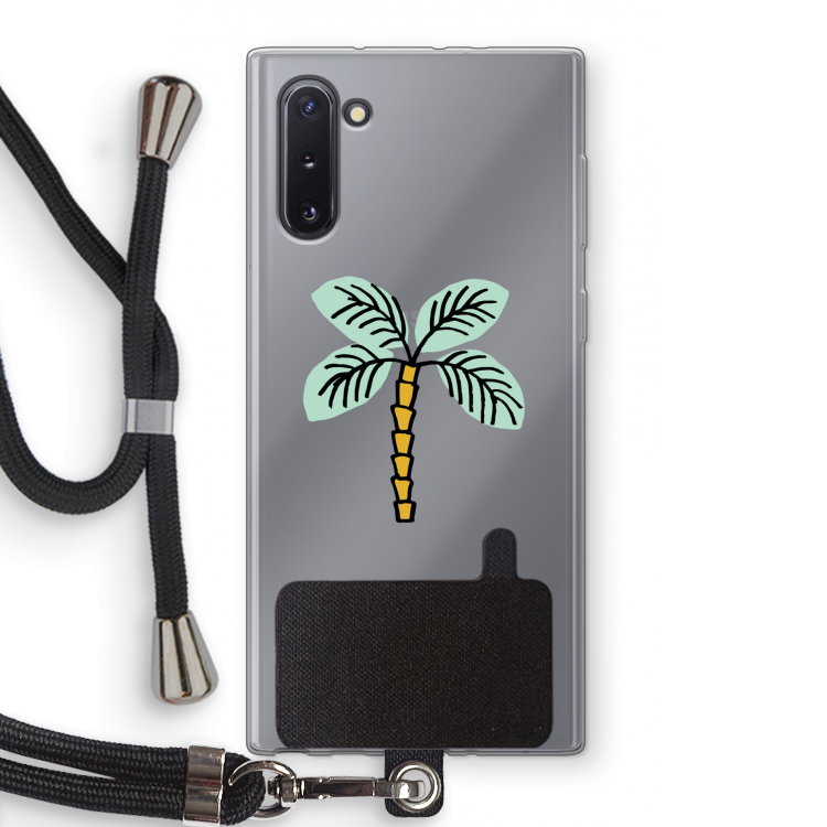 CaseCompany Palmboom: Samsung Galaxy Note 10 Transparant Hoesje met koord