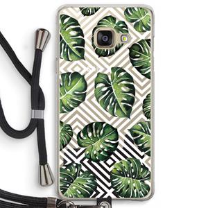 CaseCompany Geometrische jungle: Samsung Galaxy A3 (2016) Transparant Hoesje met koord
