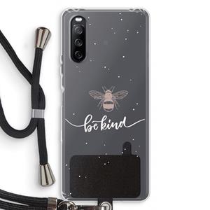 CaseCompany Be(e) kind: Sony Sony Xperia 10 III Transparant Hoesje met koord
