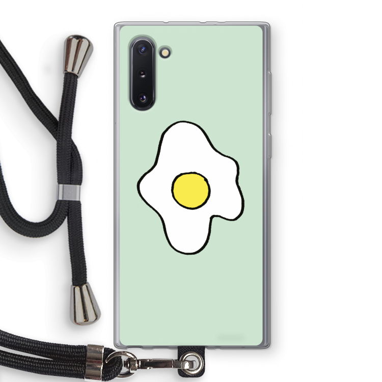 CaseCompany Spiegelei: Samsung Galaxy Note 10 Transparant Hoesje met koord