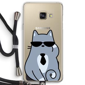 CaseCompany Cool cat: Samsung Galaxy A3 (2016) Transparant Hoesje met koord