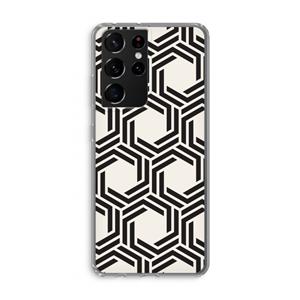 CaseCompany Geometrisch patroon: Samsung Galaxy S21 Ultra Transparant Hoesje