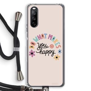 CaseCompany Happy days: Sony Sony Xperia 10 III Transparant Hoesje met koord